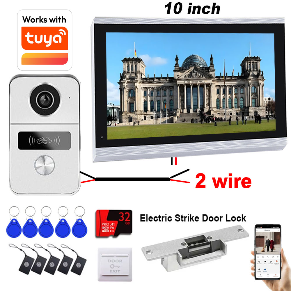 Smart Doorbell Wired - Nieuw 2-draads Tuya Wifi Video Intercom