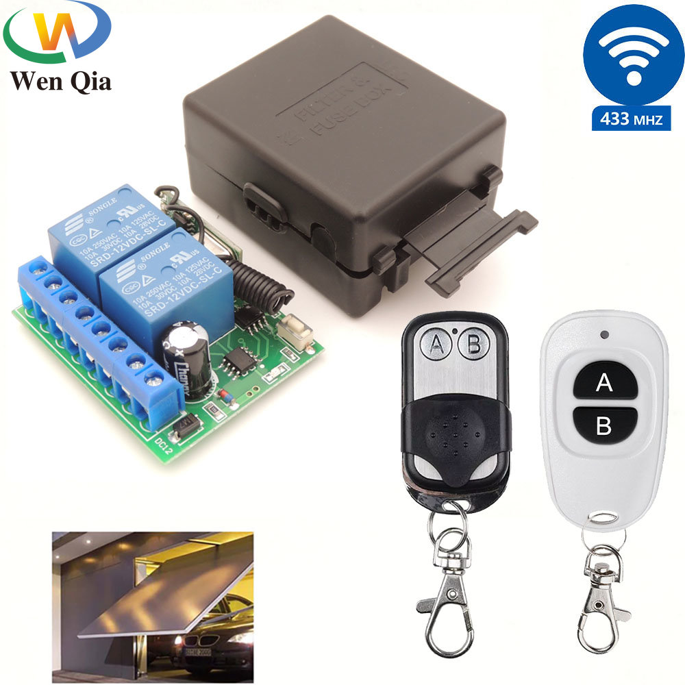 433Mhz Receiver Module - 433MHz 12V Draadloze Garagedeur/Motor/Auto/Licht Afstandsbediening Schakelaar