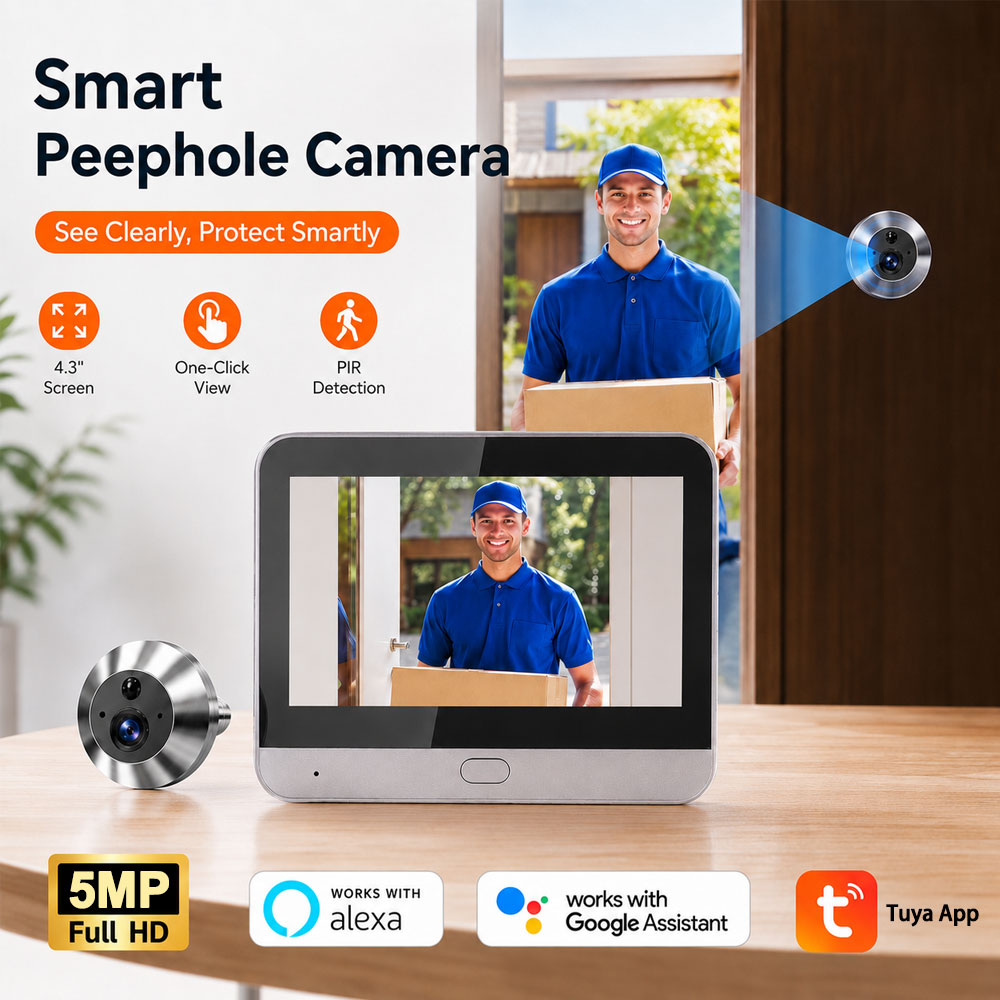 Tuya Smart 5MP 140 °   Brede k - Smart Doorbell Wired recensie en prijs