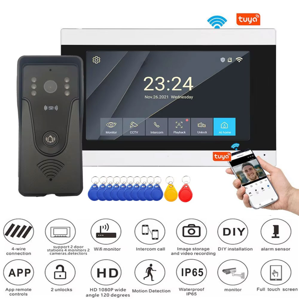 Tuya 1080P 7 inch kleurenaanra - Smart Doorbell Wired recensie en prijs